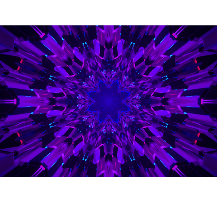 抽象壁画几何星形图案 - TenStickers