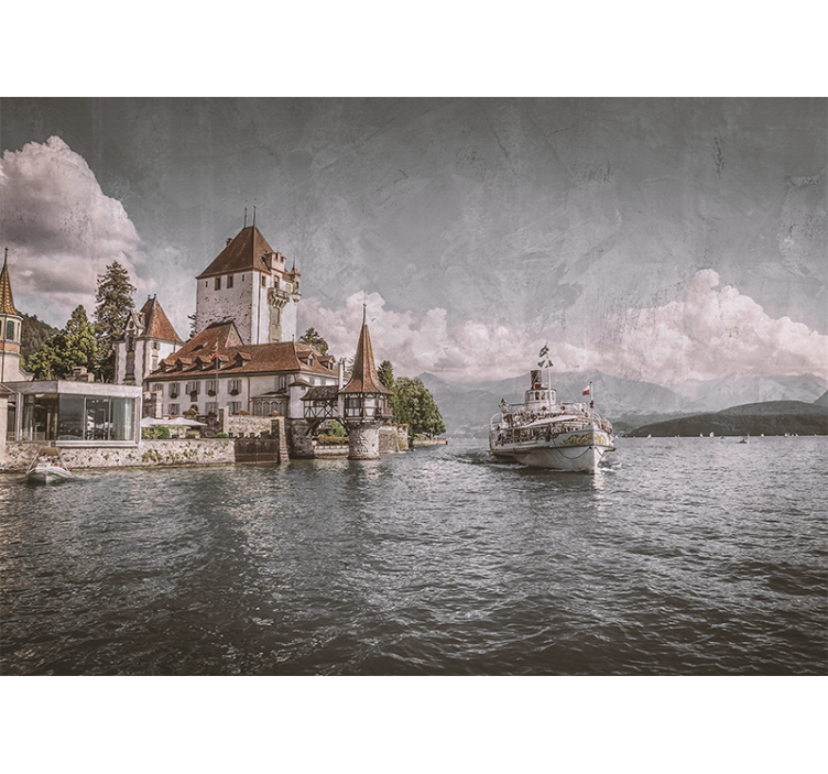 城市和乡村墙壁画：遗产堡垒风景 - TenStickers