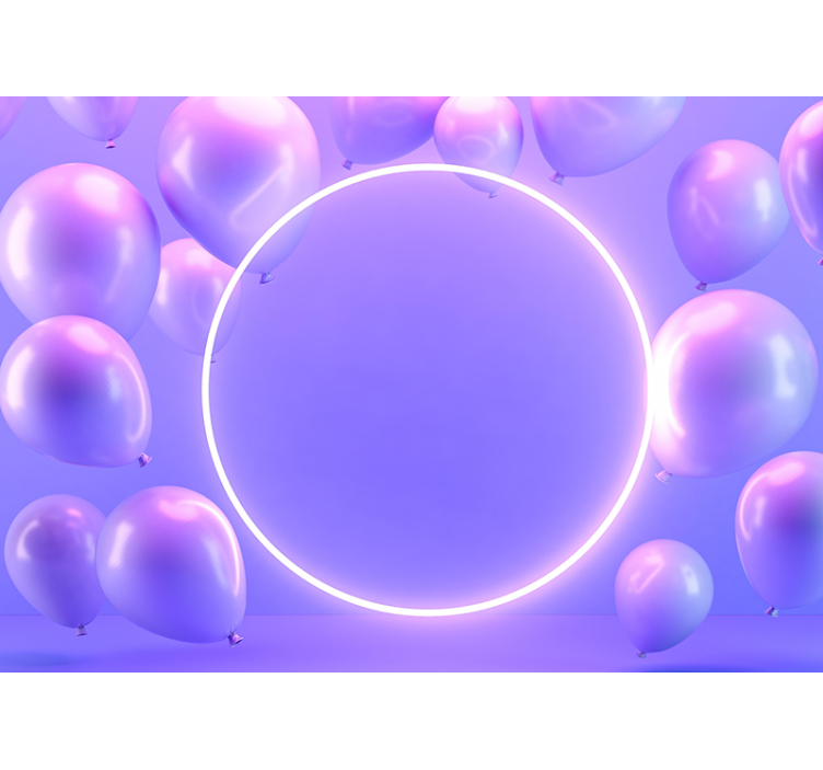 爱墙壁画漂浮气球圈 - TenStickers