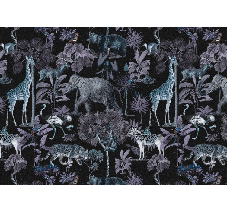 动物墙壁画野生动物探险风景 - TenStickers