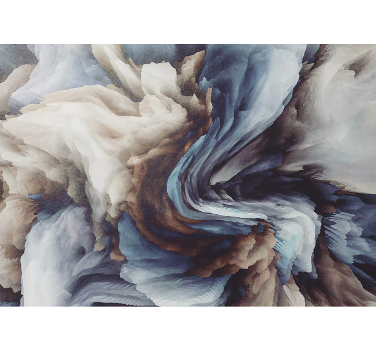 抽象壁画与旋转纹理图案相结合 - TenStickers