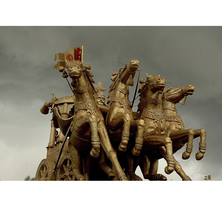 其他车辆壁画：历史战车马匹 - TenStickers