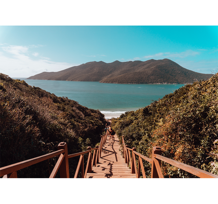 风景墙壁画宁静海洋小径 - TenStickers