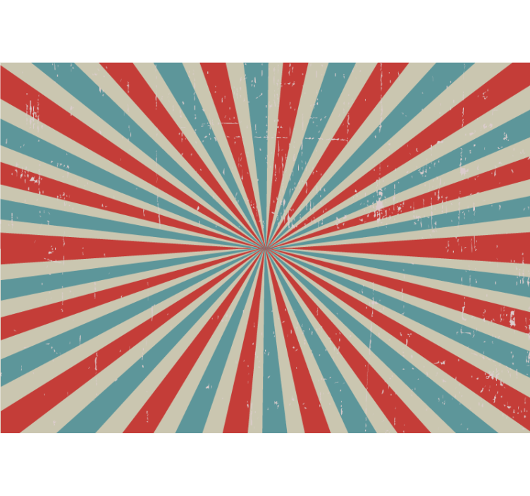 城市艺术壁画呈现放射状色彩爆发 - TenStickers