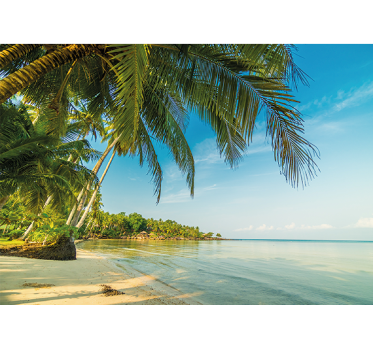 壁画质地带来宁静海滩场景 - TenStickers