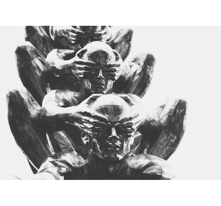 艺术壁画展示抽象人形 - TenStickers