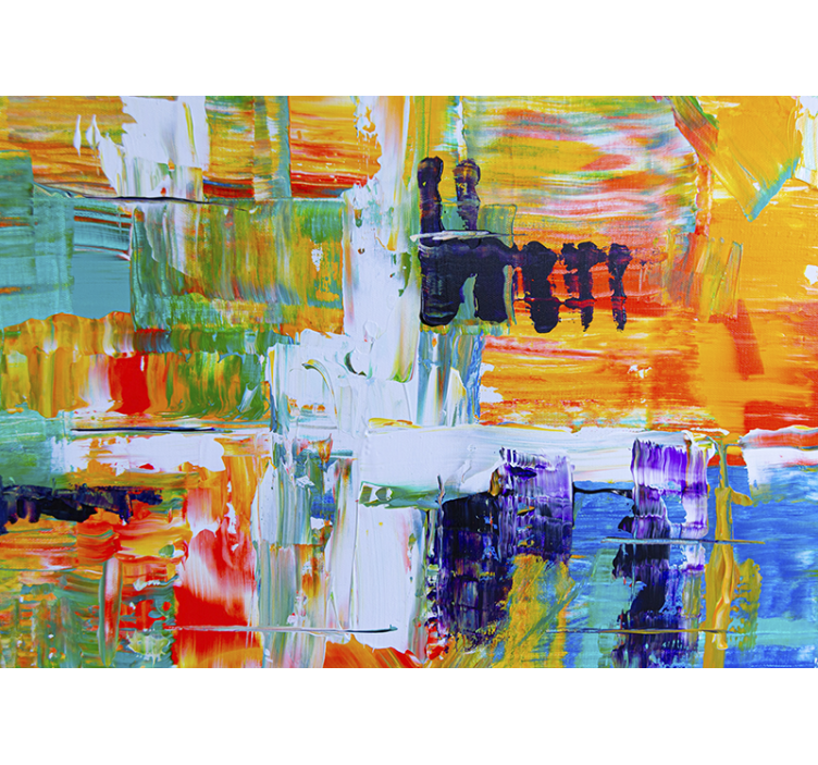 艺术壁画生动的抽象构图 - TenStickers