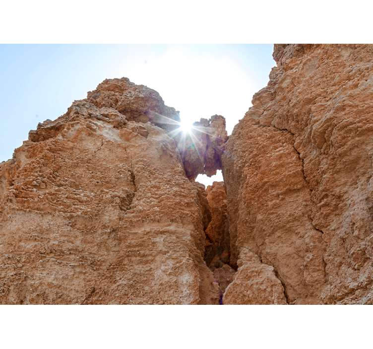 山墙壁画展现岩石风景视图 - TenStickers