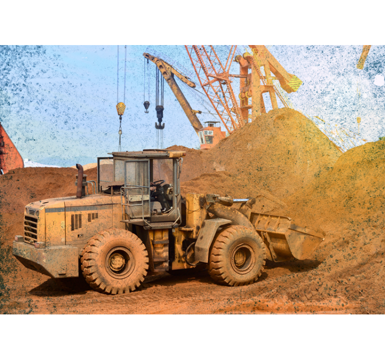 其他车辆壁画装载机机械 - TenStickers