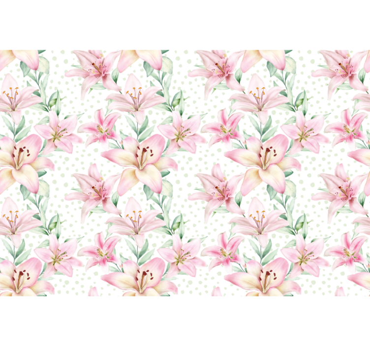 罂粟墙壁画精致百合花卉 - TenStickers