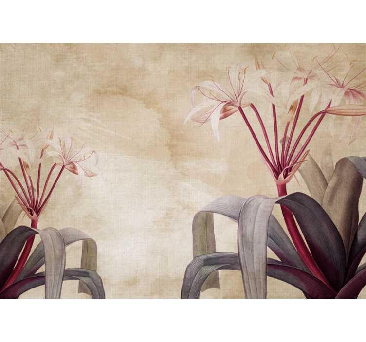 花墙壁画优雅花卉安排 - TenStickers