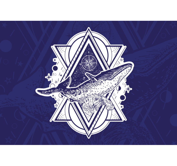 动物墙壁画壮丽鲸鱼设计 - TenStickers