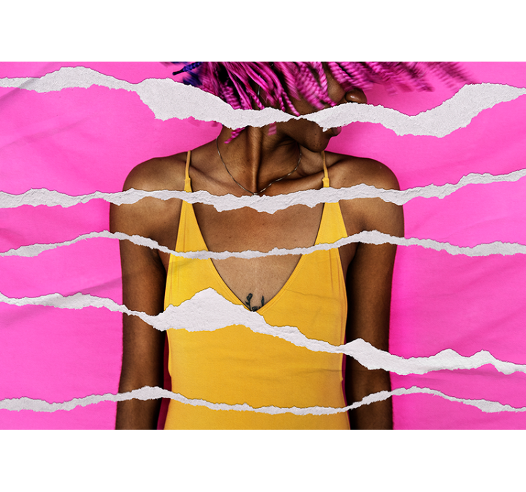 人墙壁画撕裂纸张效果 - TenStickers