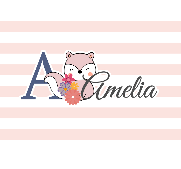 儿童房的其他壁画可爱狐狸设计 - TenStickers