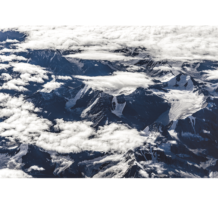 山墙壁画展现壮丽山脉景观 - TenStickers