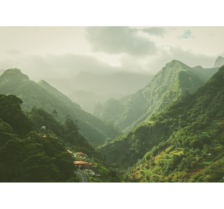 风景墙壁画山谷风光 - TenStickers