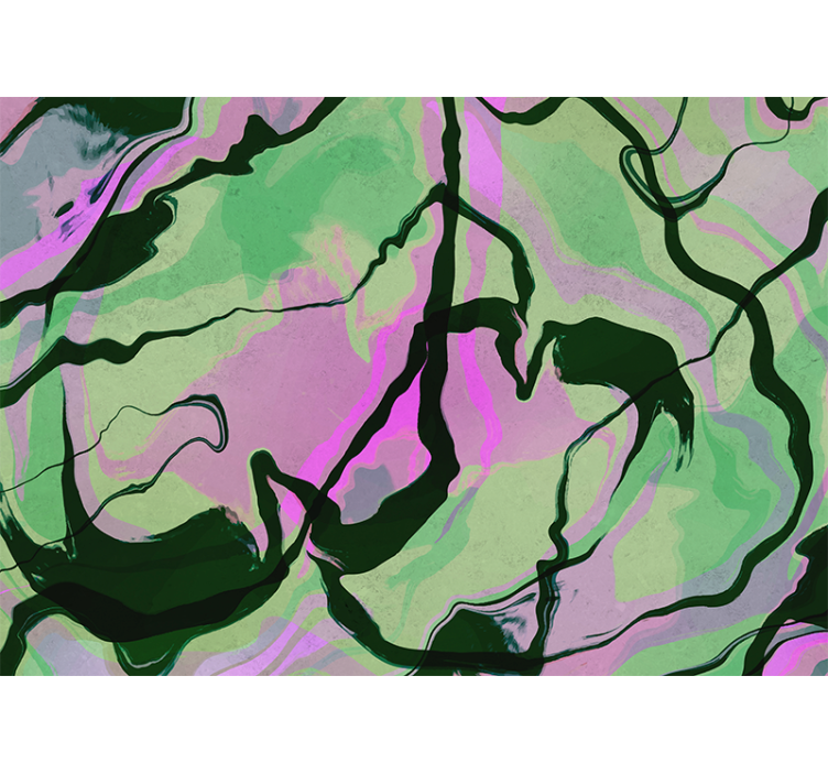 抽象壁画展现有机形状构成 - TenStickers