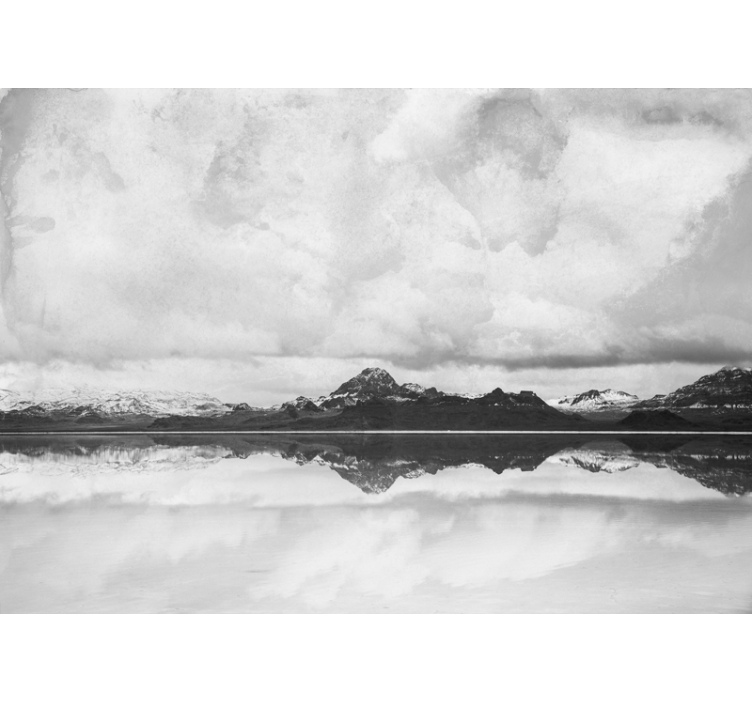 白云下的雪山壁画 - TenStickers