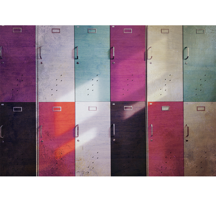 音乐主题壁画 彩色储物柜门 - TenStickers