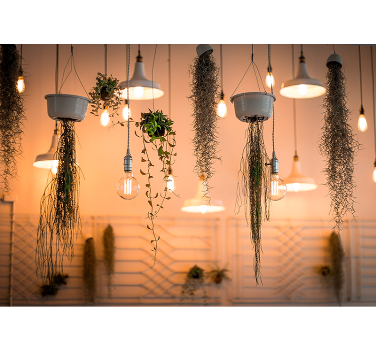 壁画质地与悬挂绿植装饰相结合 - TenStickers