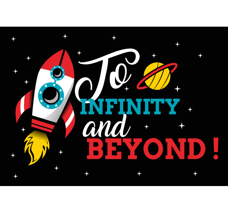 幻想墙壁画火箭太空冒险 - TenStickers