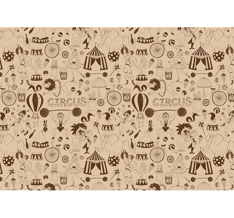 人墙壁画展现马戏表演艺术 - TenStickers