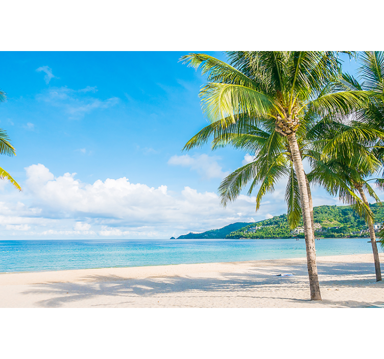 壁画质地热带海岸避风港 - TenStickers