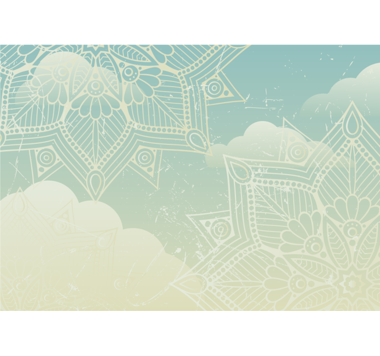 曼陀罗壁画呈现复杂的几何图案 - TenStickers