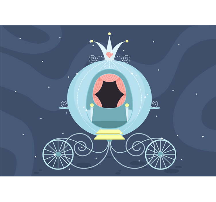 儿童房的其他壁画：童话马车 - TenStickers