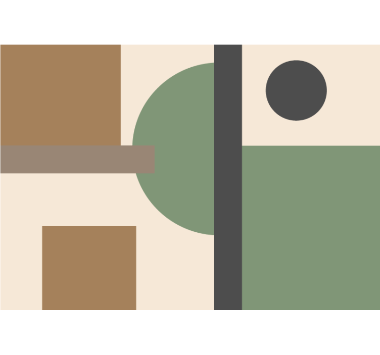 自然色彩几何艺术壁画 - TenStickers