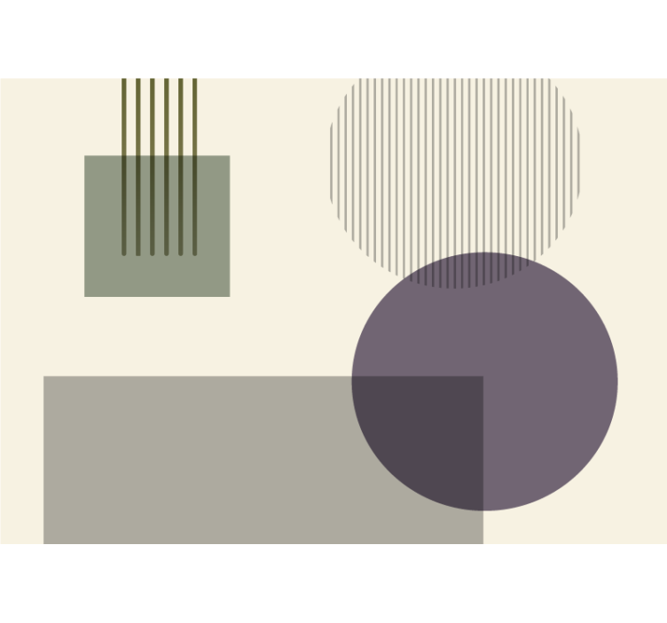 抽象壁画展现几何形状的魅力 - TenStickers