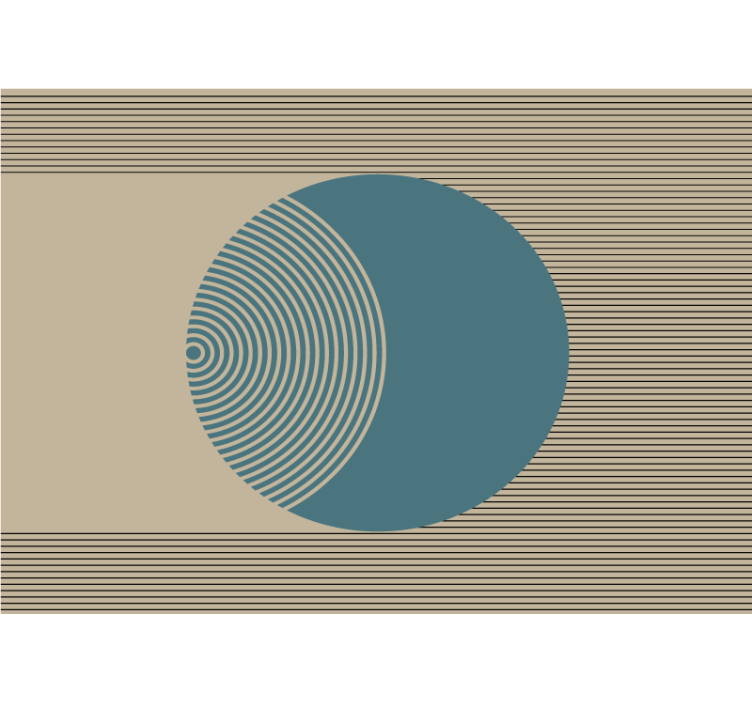 抽象壁画几何圆形图案 - TenStickers