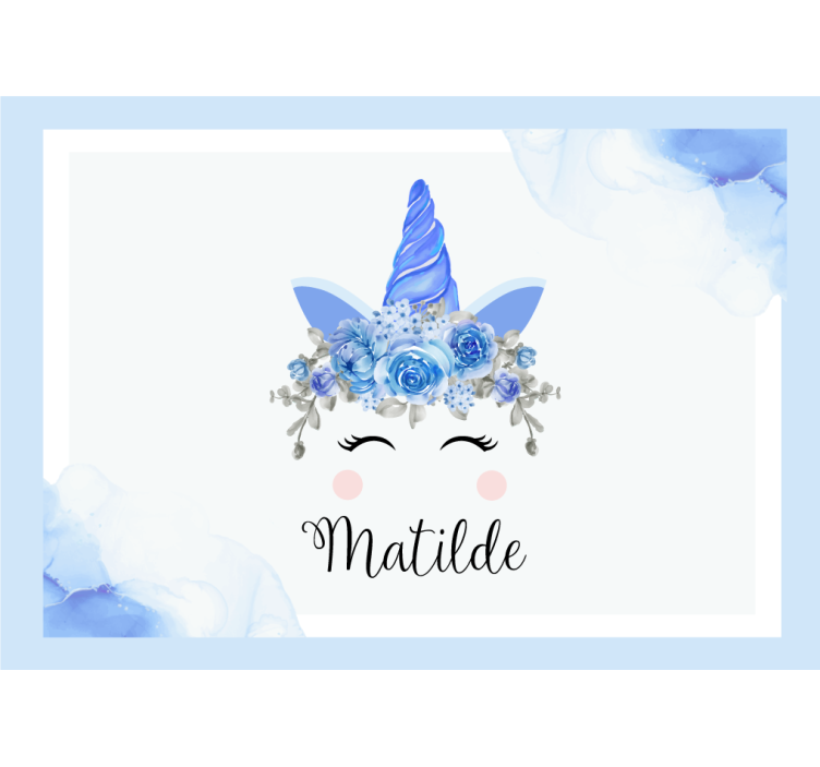 儿童房的其他壁画可爱独角兽插画 - TenStickers