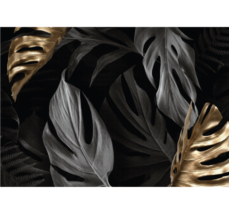 壁画质地热带叶子概念 - TenStickers