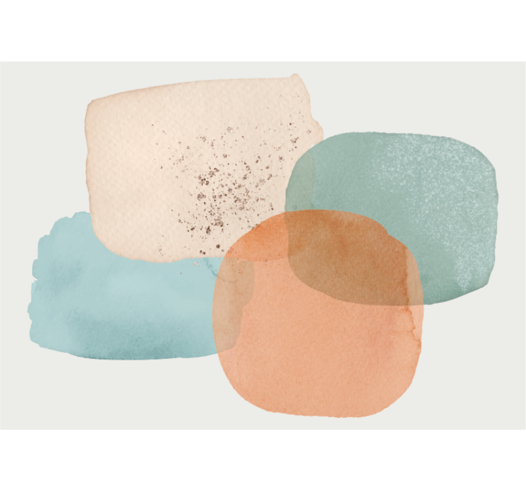 抽象壁画柔和圆形形式 - TenStickers