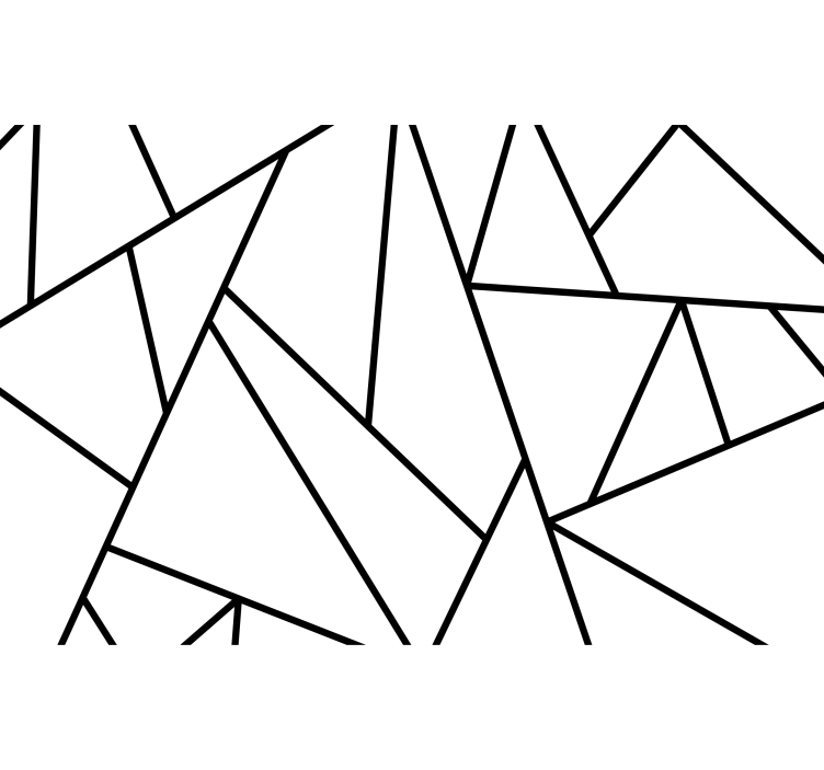 抽象壁画几何黑线条 - TenStickers