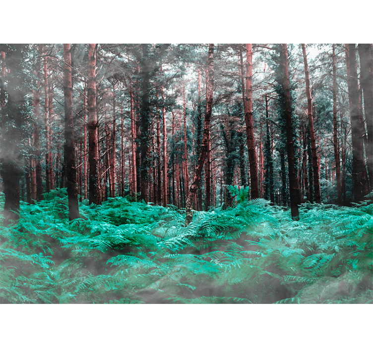 壁画质地展现郁郁葱葱的野外风光 - TenStickers