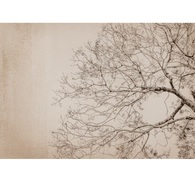 “japandi”花卉元素现代壁画 - TenStickers