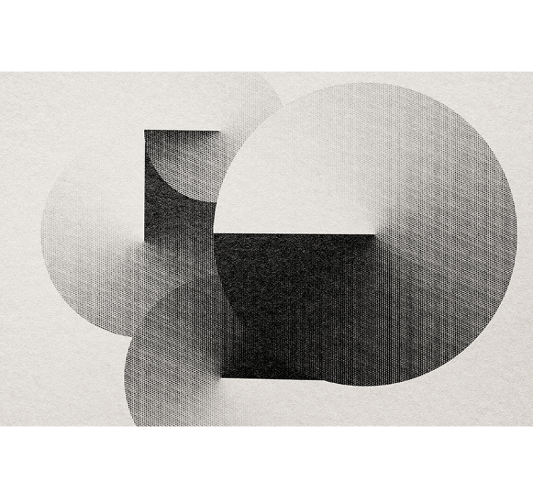 复古几何圆形图案壁画 - TenStickers