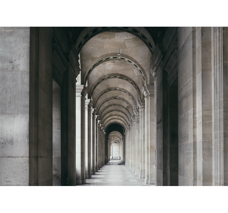 城市和乡村墙壁画：建筑拱门透视图 - TenStickers