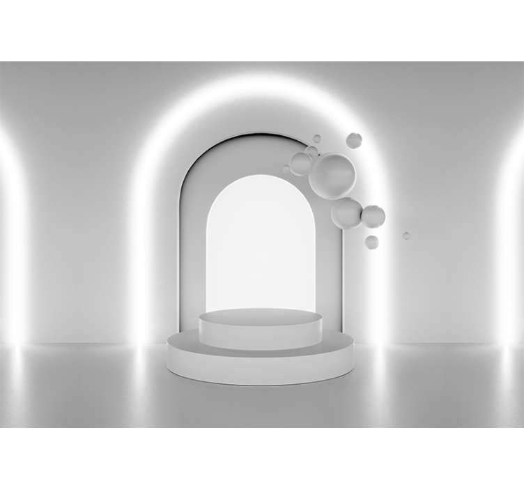 抽象壁画几何拱形设计 - TenStickers