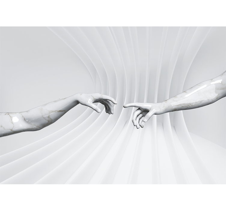 艺术壁画大理石之手触碰 - TenStickers