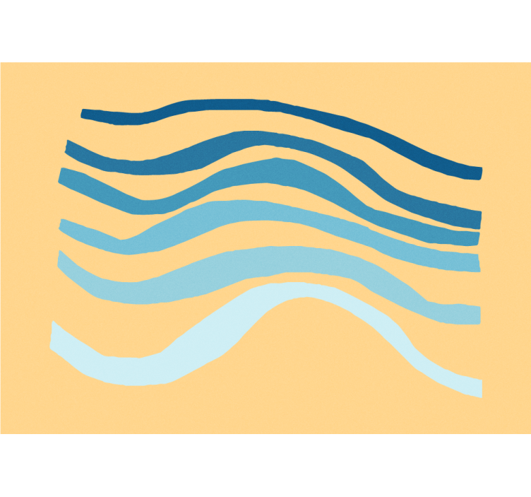 抽象壁画呈现波浪线纹理 - TenStickers