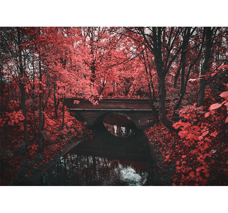 壁画质地红叶森林 - TenStickers