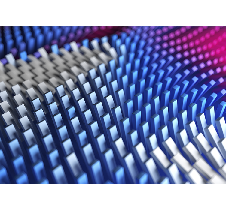 抽象壁画呈现纹理几何波浪 - TenStickers