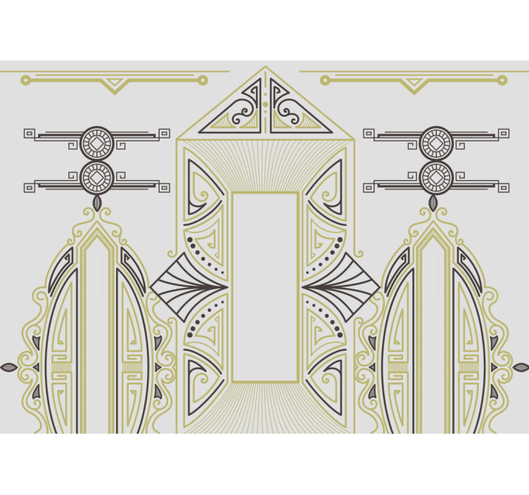 “装饰艺术”装饰抽象壁画 - TenStickers