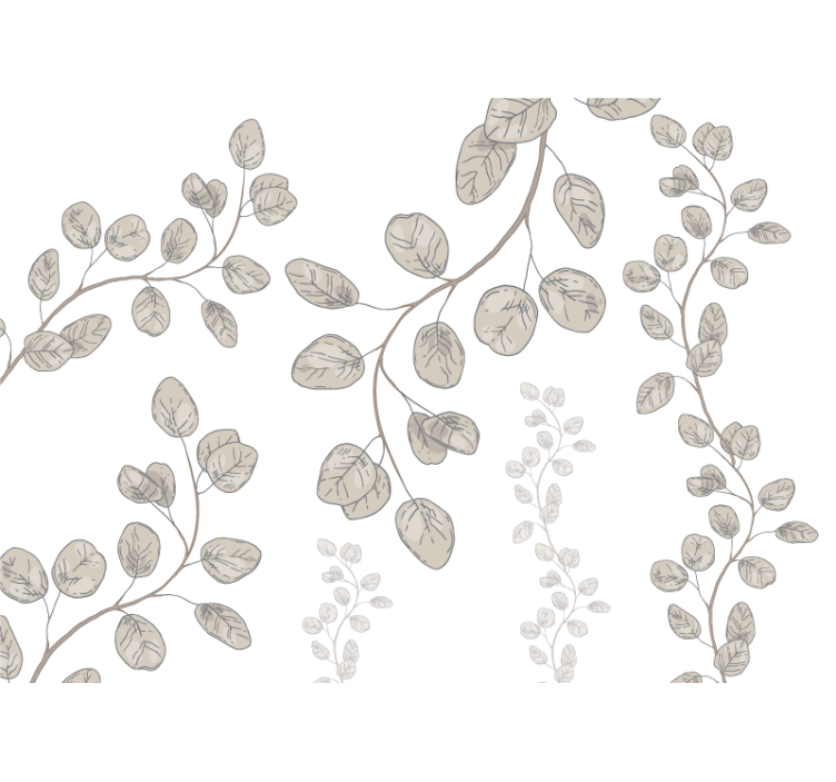 双人房的其他壁画精致叶子图案 - TenStickers