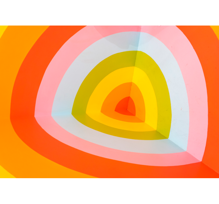 抽象壁画展现多彩层叠拱门 - TenStickers