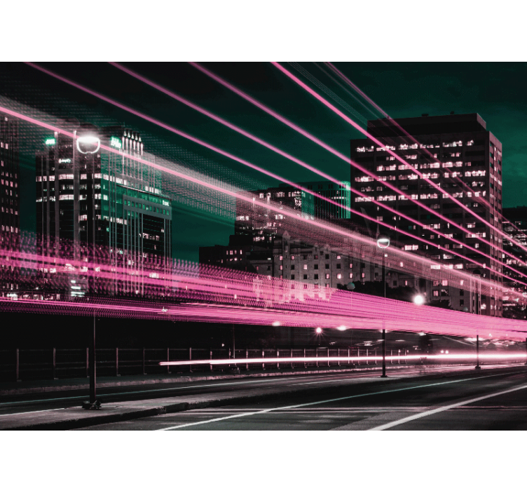 城市和乡村墙壁画城市天际线冲击 - TenStickers