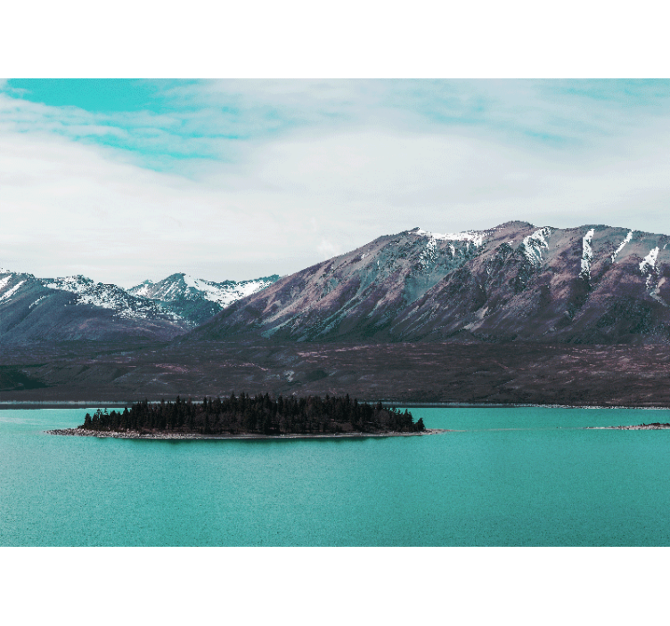 风景墙壁画山湖岛 - TenStickers